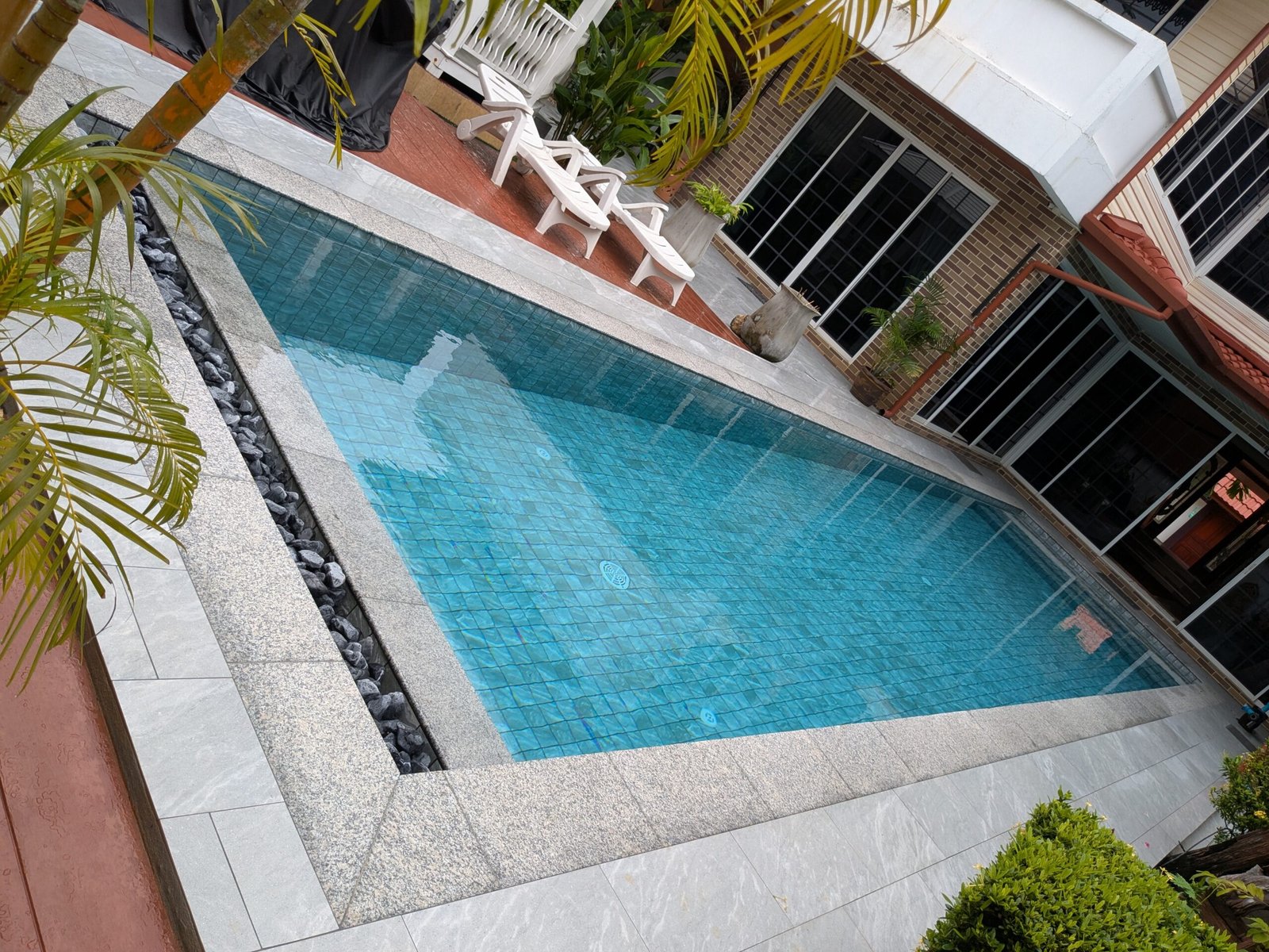 Completed pool after emergency regrouting in Kamala, Phuket