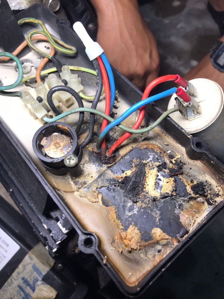 damaged pool pump electrical wiring repair Phuket